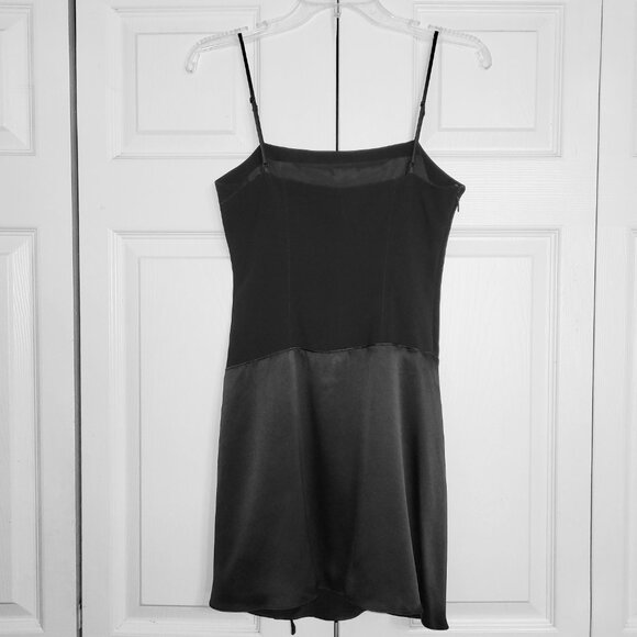Cinq a Sept Hilary Crepe Silk Faux Wrap Mini Dress LBD - Picture 5 of 11